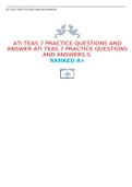 ATI TEAS 7 PRACTICE QUESTIONS AND ANSWER ATI TEAS 7 PRACTICE QUESTIONS AND ANSWERS.S.