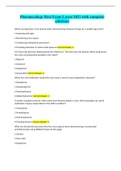 Pharmacology Hesi Exam Latest 2021 with complete solutions&comma; Graded A&plus;&comma; 2022&sol;2023&period;