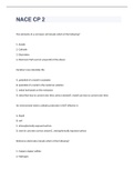 NACE CP 2  exam 2023 with 100&percnt; correct answers