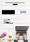 Moduleopdracht Management in de zorg &lpar;cijfer&colon;9&comma;0&rpar;