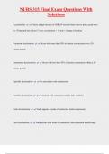 NURS 315 Final Exam Questions With  Solutions