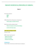 Exam 2&colon; NUR1172 &sol; NUR 1172 &lpar;Latest 2024 &sol; 2025 UPDATES STUDY BUNDLE&rpar; Nutritional Principles In Nursing &vert; Questions and Verified Answers &vert; Graded A - Rasmussen