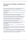 Fire Instructor 2 Chapter 11 Questions & Answers