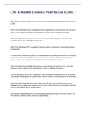 Life & Health License Test Texas Exam 2023 with 100&percnt; correct answers