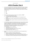 ATLS Pre-Test 10 Edition &lpar;100&percnt; CORRECT ANSWERS&rpar; A&plus; GRADED VERIFIED