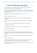 CCMA Certification study guide Latest Updates