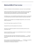 Medical&sol;AMLS Final review exam 2023 with 100&percnt; correct answers