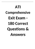  ATI Comprehensive Exit Exam 2023- 180 Correct Questions & Answers 