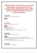  PRN1178&sol; PRN 1178 Final Exam &lpar;New 2024&sol; 2025 Update&rpar; Client-Centered Care II&vert;  Complete Guide with Questions and Verified Answers&vert; All Modules &vert; 100&percnt; Correct&vert; A  Grade - Rasmussen 