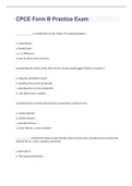CPCE Form B Practice Exam 2023 WITH COMPLETE SOLUTIONS