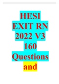 HESI EXIT RN 2023 V3 160 Questions and answers