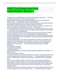 POST First Responder First Aid&sol;CPR&sol;AED&colon; Module 1