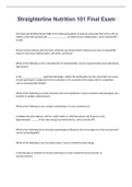  Straighterline Nutrition 101 Final Exam 2023 with 100&percnt; correct answers