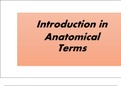 Introduction of Anatomical terminology 