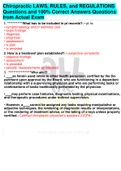 Chiropractic LAWS&comma; RULES&comma; and REGULATIONS Questions and 100&percnt; Correct Answers Questions  from Actual Exam