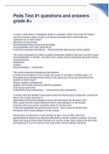 NURS 600  Peds Test &num;1 questions and answers grade A&plus;