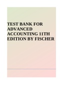 TEST BANK FOR  ADVANCED  ACCOUNTING 11TH  EDITION BY FISCHER