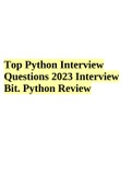 Top Python Interview  Questions 2023 Interview  Bit. Python Review