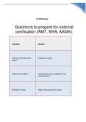 CCMA nha exam review Questions to prepare for national certification (AMT, NHA, AAMA).