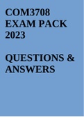 com3708 exam pack 2023