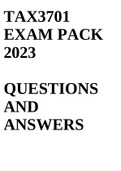 tax3701 exam pack 2023