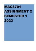 MAC3701 Assignment 2 Semester 1 2023 
