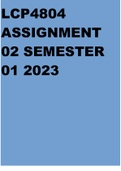 LCP4804 Assignment 2 Semester 1 2023