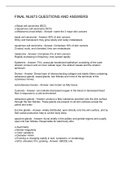 FINAL NU673 QUESTIONS AND ANSWERS
