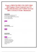 Exam 1&colon; PRN1725&sol; PRN 1725 &lpar;NEW 2024&sol; 2025 Update&rpar; Client-Centered Care IV&vert;  Guide with Questions and Verified Answers&vert; 100&percnt; Correct&vert; A Grade&ndash; Rasmussen 
