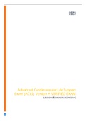 Advanced Cardiovascular Life Support Exam &lbrace;ACLS&rcub; Version A VERIFIED EXAM QUESTIONS & ANSWERS &lpar;SCORED A&plus;