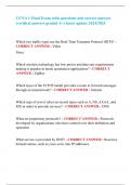CCNA 1 Final Exam with questions and correct answers  &lpar;verified answers graded A&plus;&rpar; latest update 2024&sol;2025