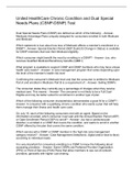 United HealthCare Chronic Condition and Dual Special Needs Plans &lpar;CSNP-DSNP&rpar; Test
