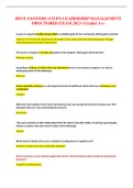 BEST ANSWERS ATI PN LEADERSHIP MANAGEMENT  PROCTORED EXAM 2023 &lpar;Graded A&plus;&rpar;