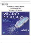 TEST BANK For Microbiology with Diseases by Taxonomy&comma; 6th Edition Robert W&period; Bauman All Chapters 1 to 27 complete Verified editon ISBN&colon; 9780134832302