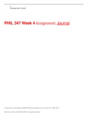 PHIL 347 Week 4 Assignment: Journal - Download Paper To Score An A