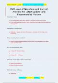 BCH exam 2 Questions and Correct  Answers the Latest Update and  Recommended Version
