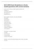NCC EFM Exam Breakdown & Study Guide Questions with correct answers&period;