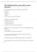 NCC EFM practice exam with correct answers