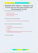 BUSMHR 2292 Midterm 1 Questions and  Correct Answers the Latest Update and  Recommended Version