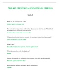 Exam 1&colon; NUR1172 &sol; NUR 1172 &lpar;Latest 2024 &sol; 2025 UPDATES STUDY BUNDLE&rpar; Nutritional Principles In Nursing &vert; Questions and Verified Answers &vert; Graded A - Rasmussen