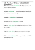 VATI -Pharm Exam Q&As Latest Update 2023&lpar;100&percnt; correct answers&rpar;