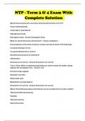 NTP - Term 3 & 4 Exam With Complete Solution 