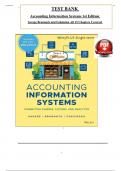 Test Bank for Accounting Information Systems&colon; Connecting Careers&comma; Systems&comma; and Analytics 1st Edition by &lpar;Savage&sol;Brannock&sol;Foksinska&rpar;&comma; ISBN&colon; 9781119744474&comma; All 19 Chapters Covered