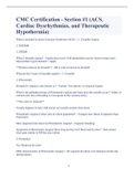 CMC Certification - Section &num;1 &lpar;ACS&comma; Cardiac Dysrhythmias&comma; and Therapeutic Hypothermia&rpar; Latest