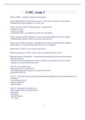 CMC exam 1 With Complete Solution
