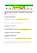 PMHNP ANCC Exam Review Questions Compiled in 2022 From Real Exams (2000+ Questions). Graded A+