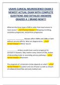 USAHS CLINICAL NEUROSCIENCE EXAM 2  NEWEST ACTUAL EXAM WITH COMPLETE  QUESTIONS AND DETAILED ANSWERS  GRADED A &vert; BRAND NEW&excl;&excl;&excl; 