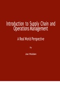 Introduction to Supply Chain and Operations Management — A Real World Perspective  	20232024