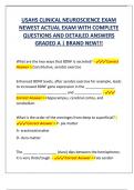 USAHS CLINICAL NEUROSCIENCE EXAM  NEWEST ACTUAL EXAM WITH COMPLETE  QUESTIONS AND DETAILED ANSWERS  GRADED A &vert; BRAND NEW&excl;&excl;&excl;