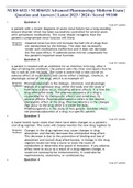 NURS 6521 &sol; NURS6521 Advanced Pharmacology Midterm Exam &vert; Question and Answers &vert; Latest 2023 &sol; 2024 &sol; Scored 99&sol;100 